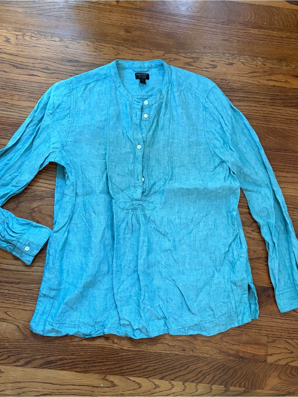 *J. Crew Long-Sleeve Button-Front Casual Shirt linen .  *46